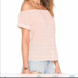 Mara Hoffman Stripe Off the Shoulder-Small